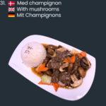 31. M. champignon Oksekød