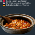 50. Stegte sæson grøntsager Veganske
